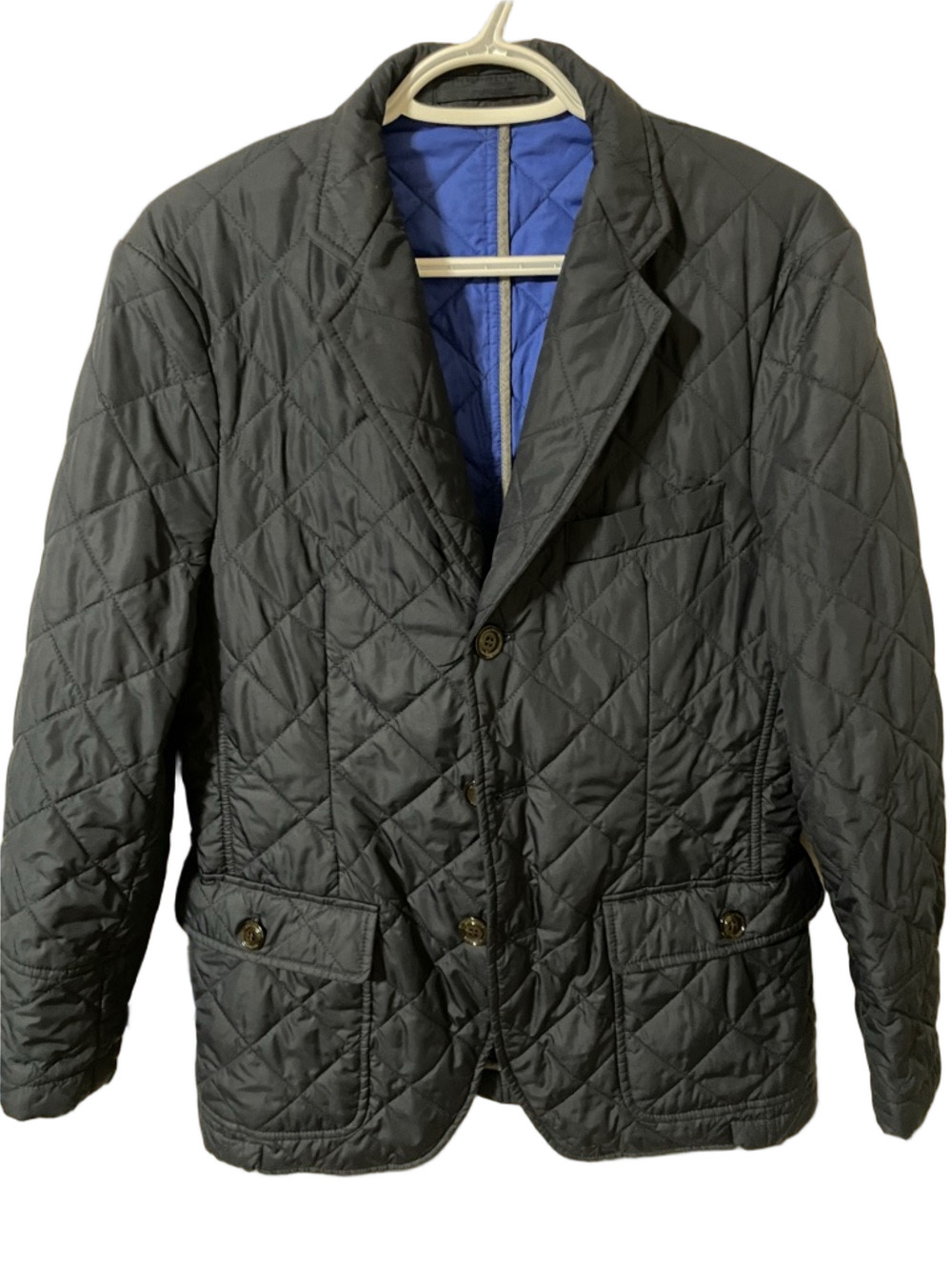 Hackett London Navy Quilted Jacket Size Small